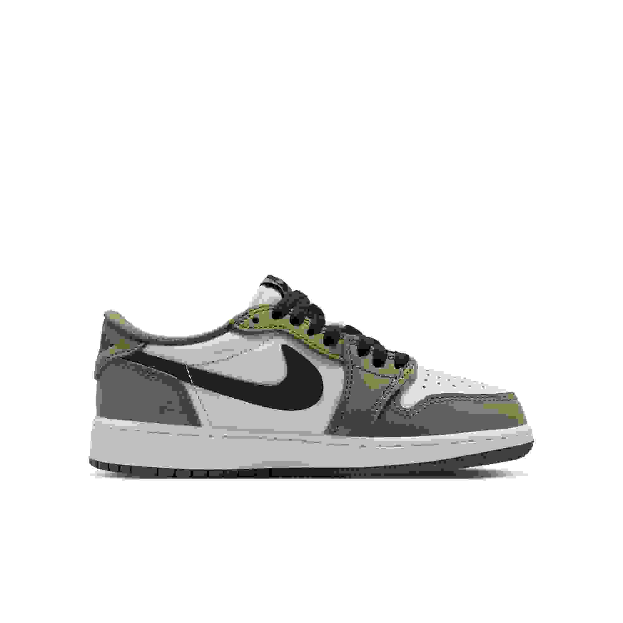 Jordan 1 Retro Low Grade School Kids' “Medium Olive” Shoe